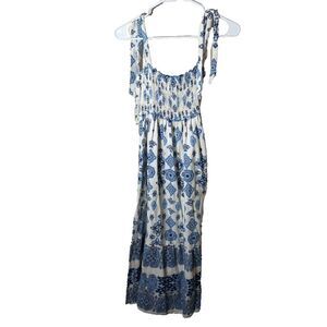 long floral dress with pockets PRETTYGARDEN Womens Summer Boho Maxi Dress Casual Sleeveless Square Ne